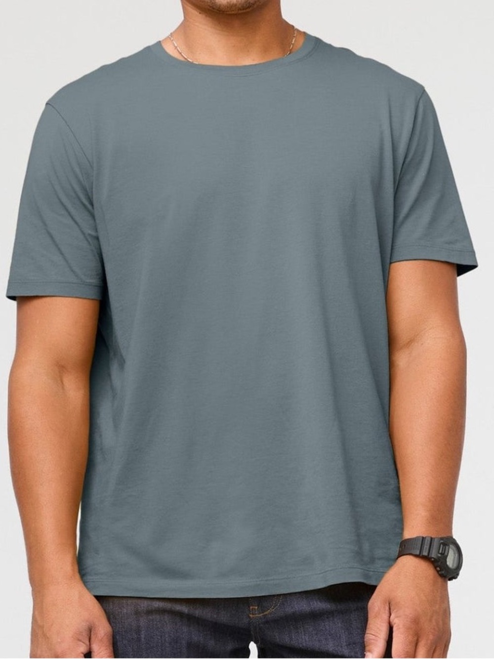 Men's Short Sleeve Crew Neck Tee - Stone Blue